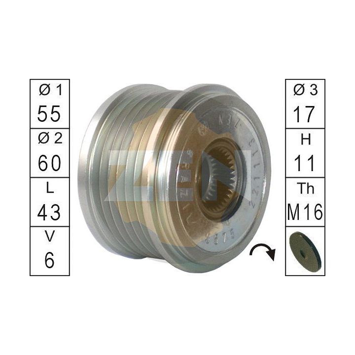 Laisvos eigos sankaba, kint. sr. generatorius ERA ZN5575