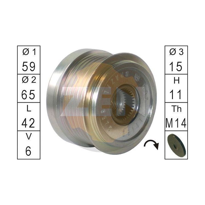 Laisvos eigos sankaba, kint. sr. generatorius ERA ZN5578