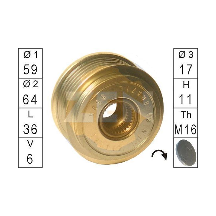 Laisvos eigos sankaba, kint. sr. generatorius ERA ZN5579