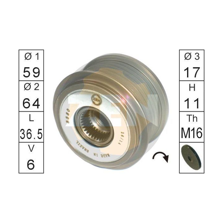 Laisvos eigos sankaba, kint. sr. generatorius ERA ZN5580