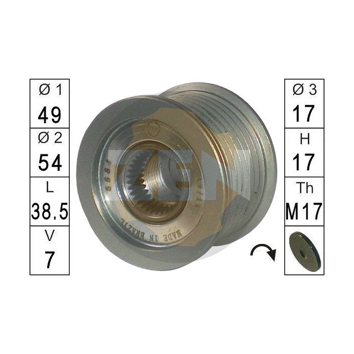 Laisvos eigos sankaba, kint. sr. generatorius ERA ZN5584