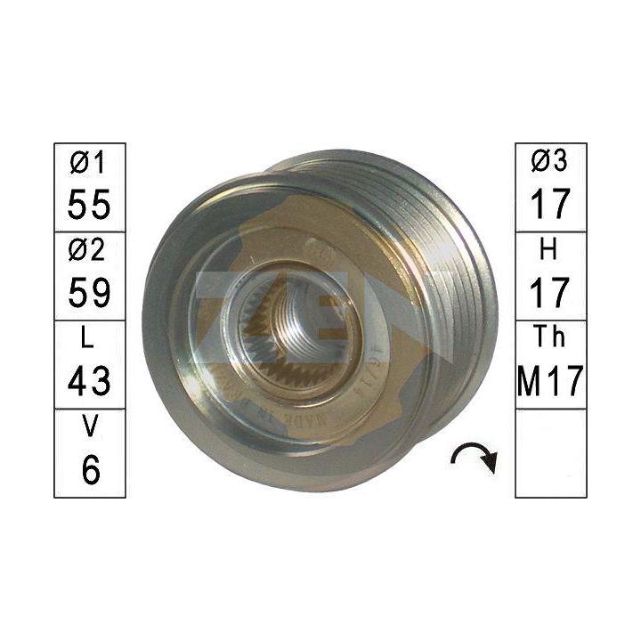 Laisvos eigos sankaba, kint. sr. generatorius ERA ZN5585