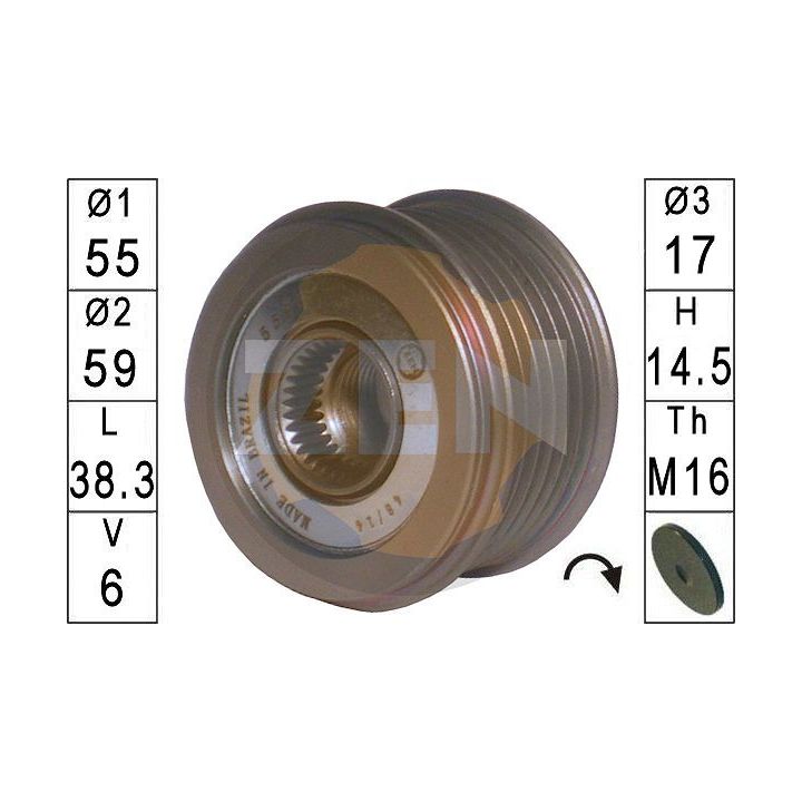 Laisvos eigos sankaba, kint. sr. generatorius ERA ZN5593