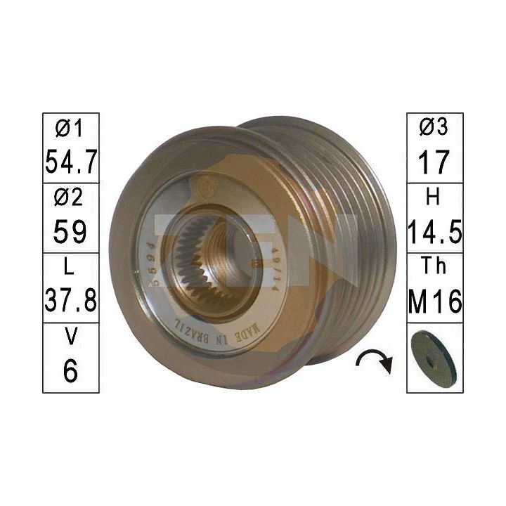 Laisvos eigos sankaba, kint. sr. generatorius ERA ZN5594