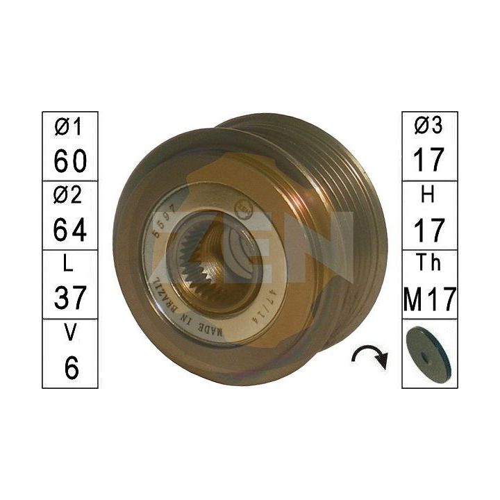 Laisvos eigos sankaba, kint. sr. generatorius ERA ZN5597