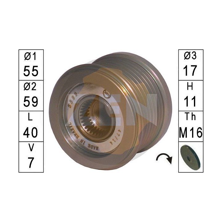 Laisvos eigos sankaba, kint. sr. generatorius ERA ZN5599