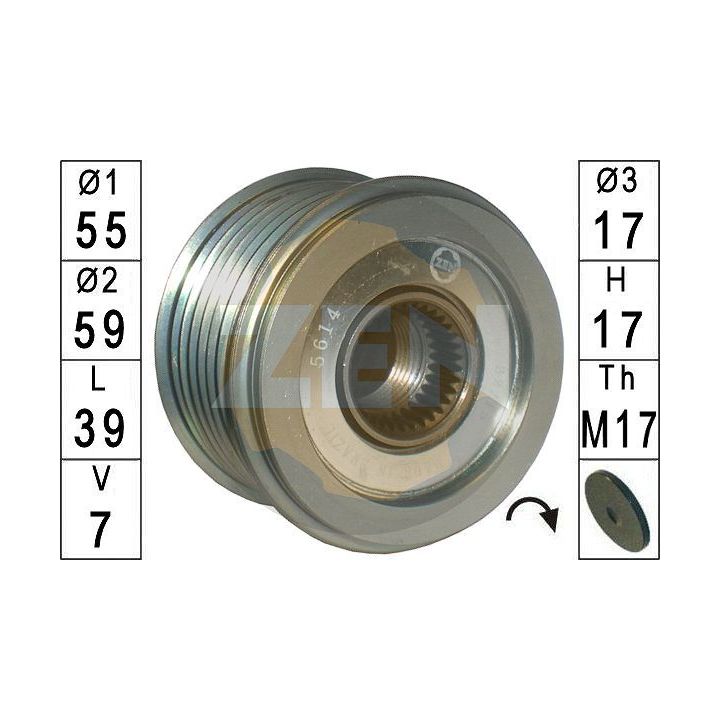 Laisvos eigos sankaba, kint. sr. generatorius ERA ZN5614