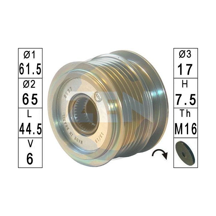 Laisvos eigos sankaba, kint. sr. generatorius ERA ZN5627