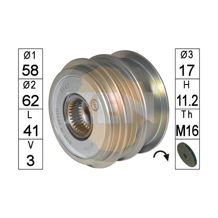 Laisvos eigos sankaba, kint. sr. generatorius ERA ZN5647