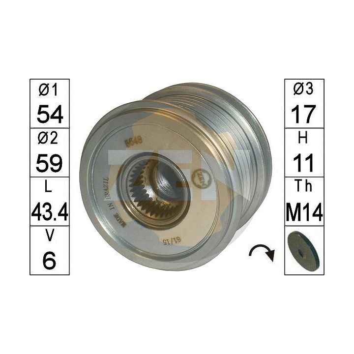 Laisvos eigos sankaba, kint. sr. generatorius ERA ZN5648