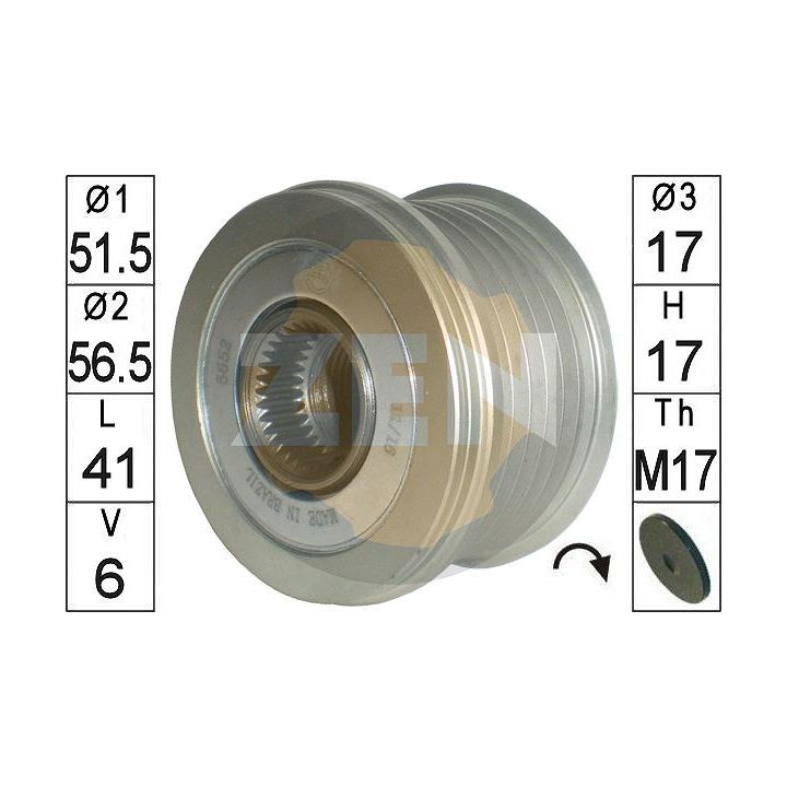 Laisvos eigos sankaba, kint. sr. generatorius ERA ZN5652