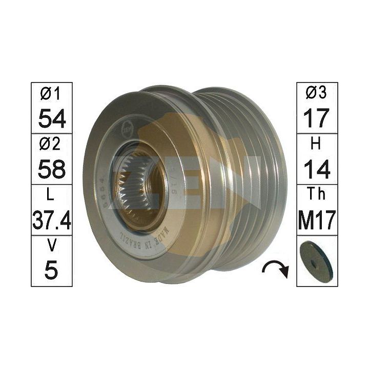 Laisvos eigos sankaba, kint. sr. generatorius ERA ZN5654