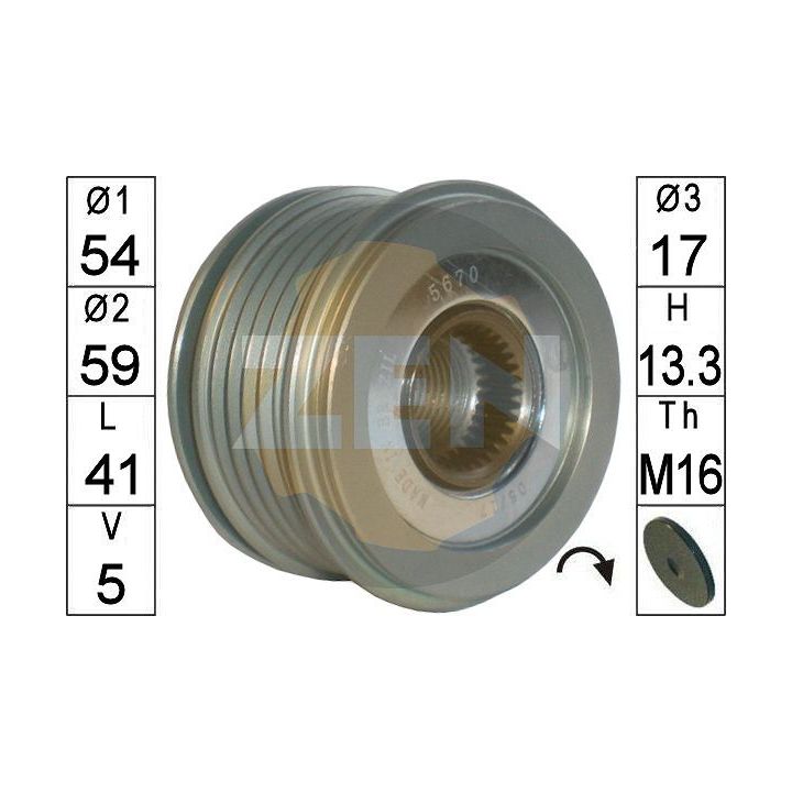 Laisvos eigos sankaba, kint. sr. generatorius ERA ZN5670