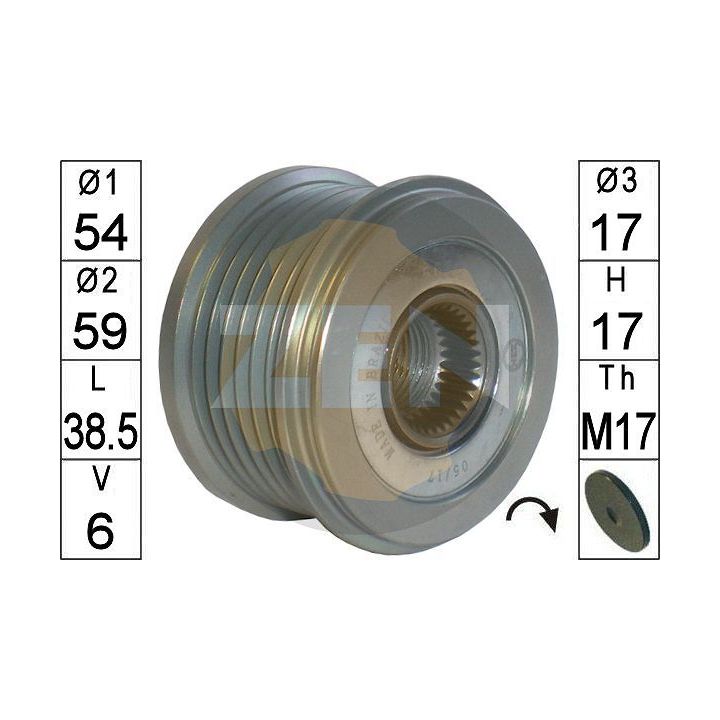 Laisvos eigos sankaba, kint. sr. generatorius ERA ZN5678