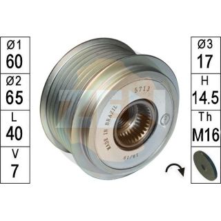 Laisvos eigos sankaba, kint. sr. generatorius ERA ZN5713