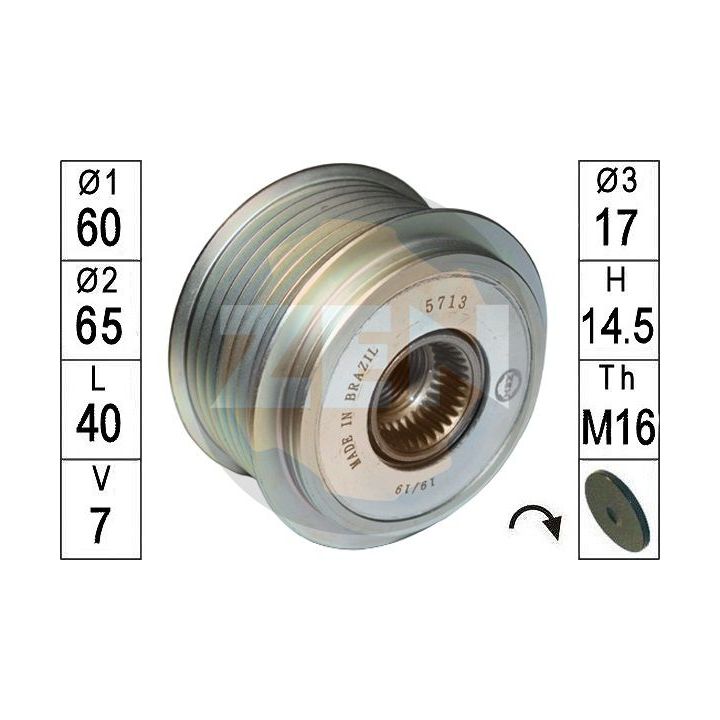 Laisvos eigos sankaba, kint. sr. generatorius ERA ZN5713