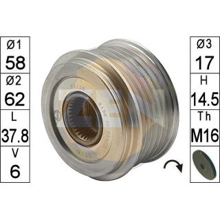 Laisvos eigos sankaba, kint. sr. generatorius ERA ZN5716