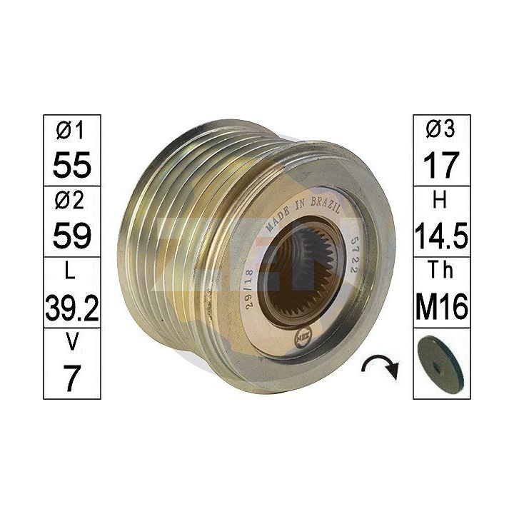 Laisvos eigos sankaba, kint. sr. generatorius ERA ZN5722