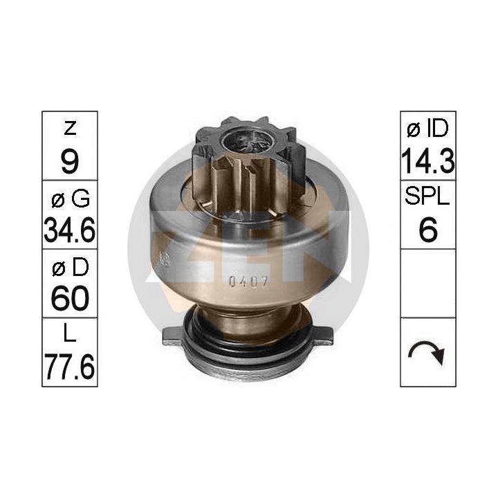Laisvos eigos pavara, starteris ERA ZN0407