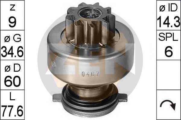 Laisvos eigos pavara, starteris ERA ZN0407