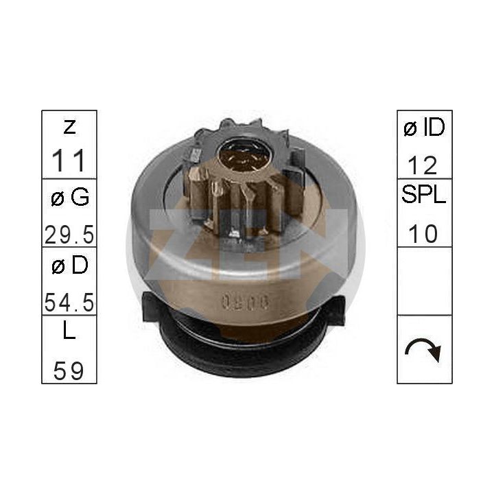 Laisvos eigos pavara, starteris ERA ZN0800