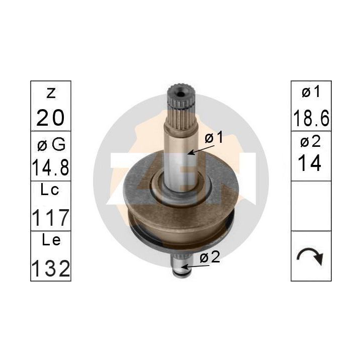 Laisvos eigos pavara, starteris ERA ZN0957