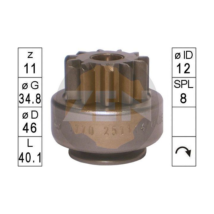 Laisvos eigos pavara, starteris ERA ZN1770