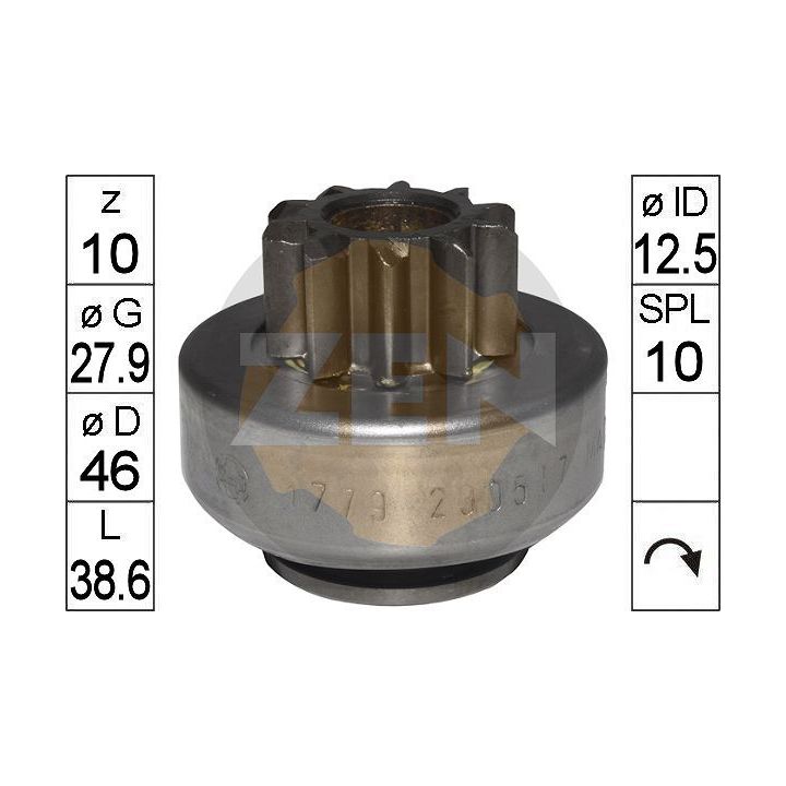 Laisvos eigos pavara, starteris ERA ZN1779