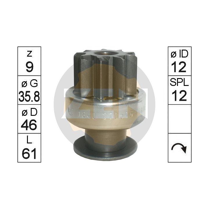 Laisvos eigos pavara, starteris ERA ZN1840