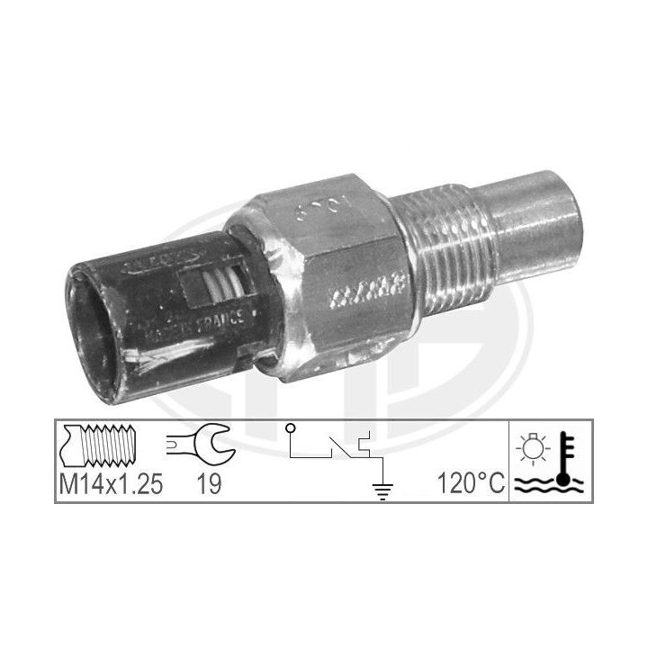 Temperatūros jungiklis, aušinimo skysčio įspėjimo lemputė ERA 330557