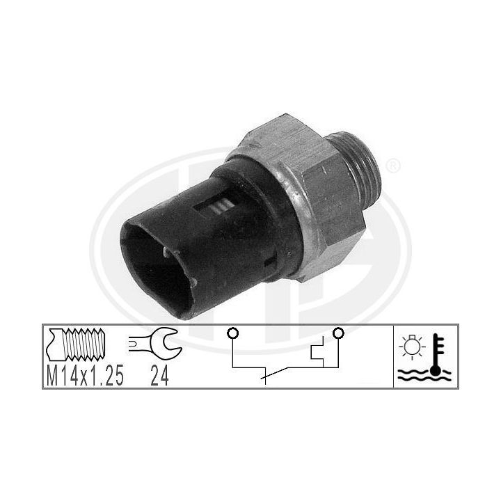 Temperatūros jungiklis, aušinimo skysčio įspėjimo lemputė ERA 330785