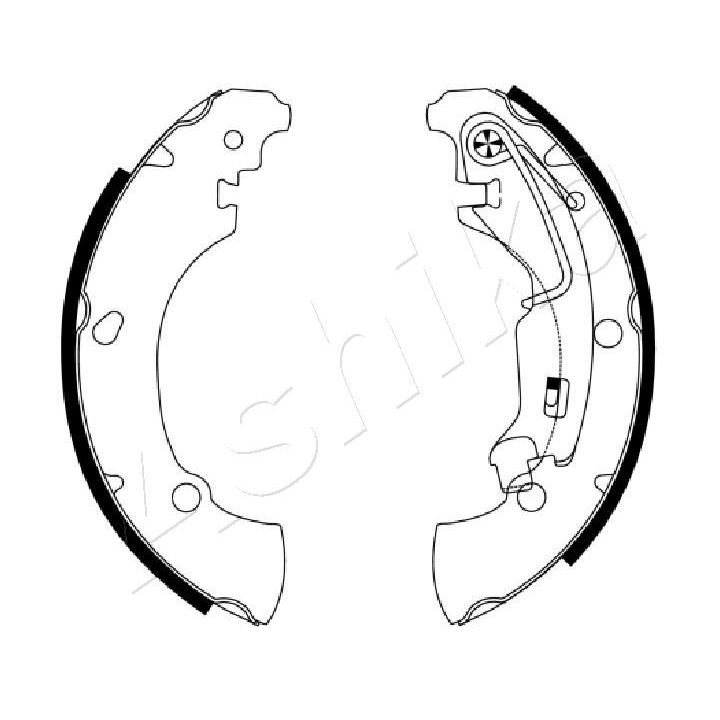 Stabdžių trinkelių komplektas ASHIKA 55-00-0210