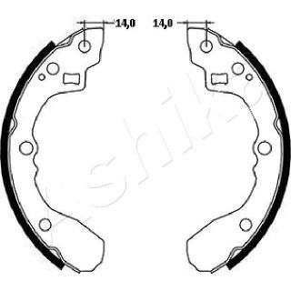Stabdžių trinkelių komplektas ASHIKA 55-03-398