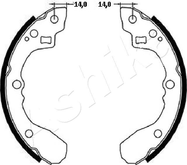 Stabdžių trinkelių komplektas ASHIKA 55-03-398