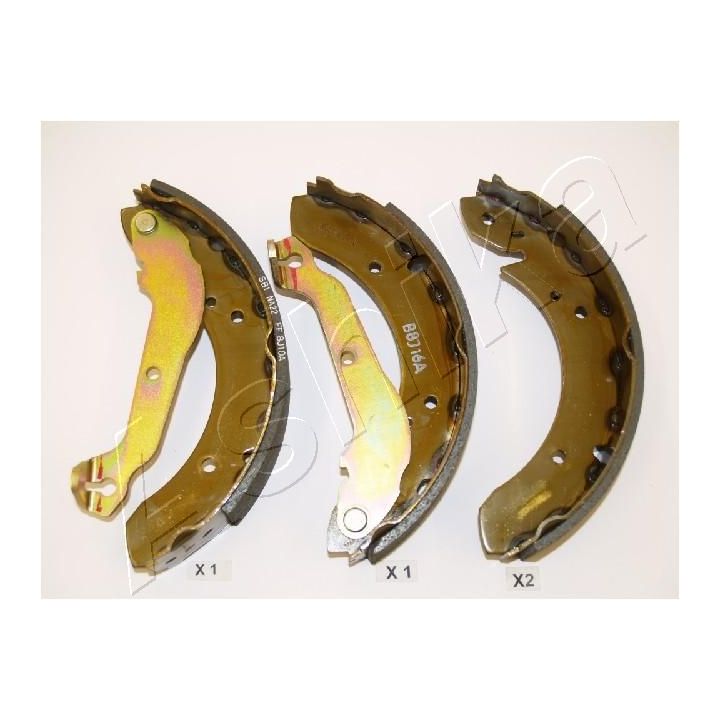 Stabdžių trinkelių komplektas ASHIKA 55-H0-003