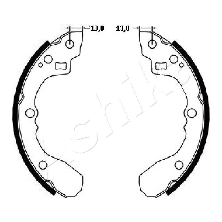 Stabdžių trinkelių komplektas ASHIKA 55-K0-012