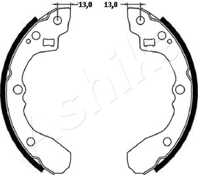 Stabdžių trinkelių komplektas ASHIKA 55-K0-012