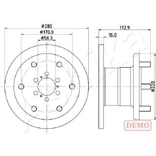 Stabdžių diskas ASHIKA 60-00-0255C