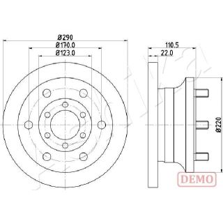 Stabdžių diskas ASHIKA 60-00-0256C