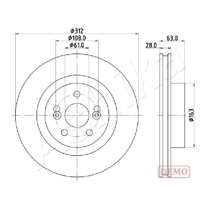 Stabdžių diskas ASHIKA 60-00-0701C