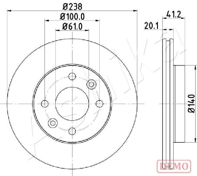 Stabdžių diskas ASHIKA 60-00-0708C