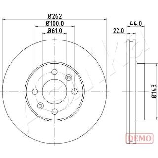 Stabdžių diskas ASHIKA 60-00-0709C