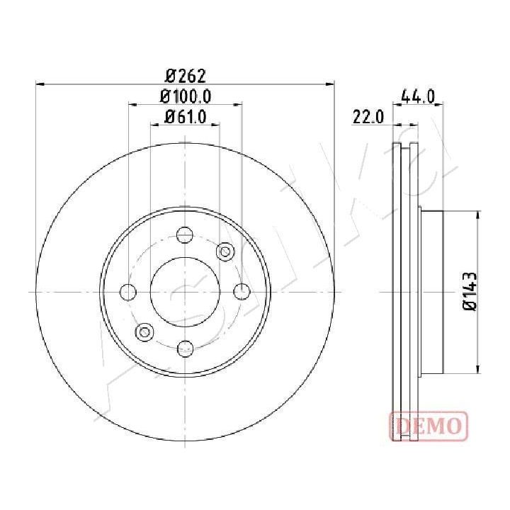 Stabdžių diskas ASHIKA 60-00-0709C