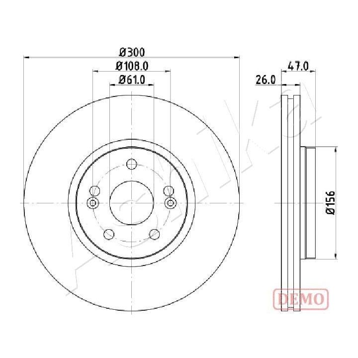 Stabdžių diskas ASHIKA 60-00-0712C
