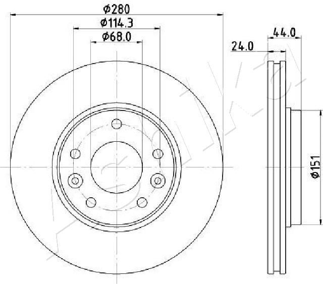 Stabdžių diskas ASHIKA 60-01-181C