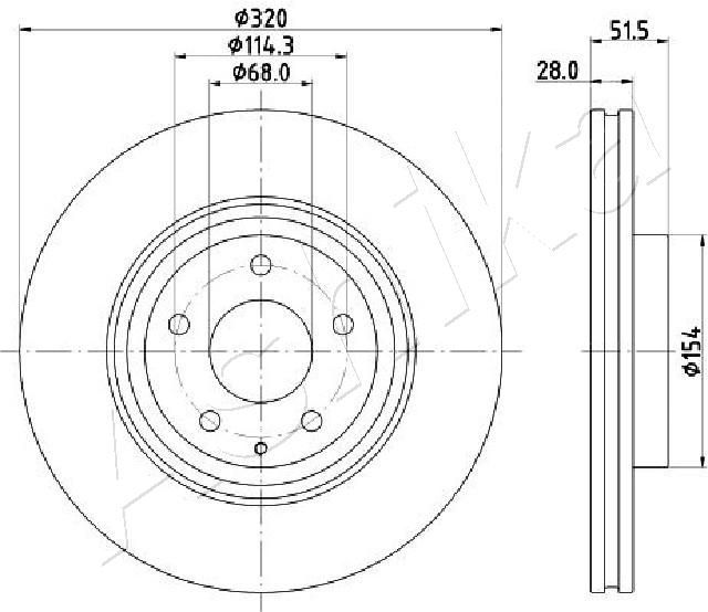 Stabdžių diskas ASHIKA 60-03-368C