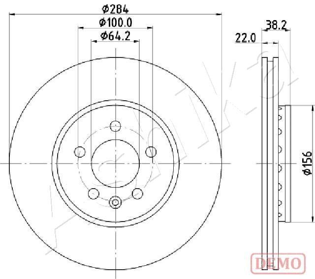 Stabdžių diskas ASHIKA 60-04-442C