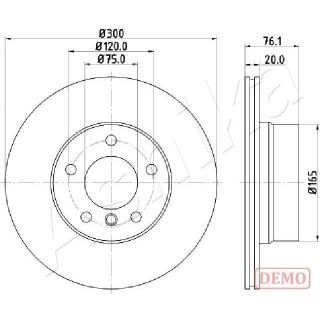 Stabdžių diskas ASHIKA 61-00-0136C