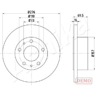 Stabdžių diskas ASHIKA 61-00-0223C