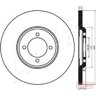 Stabdžių diskas ASHIKA 61-00-0318C